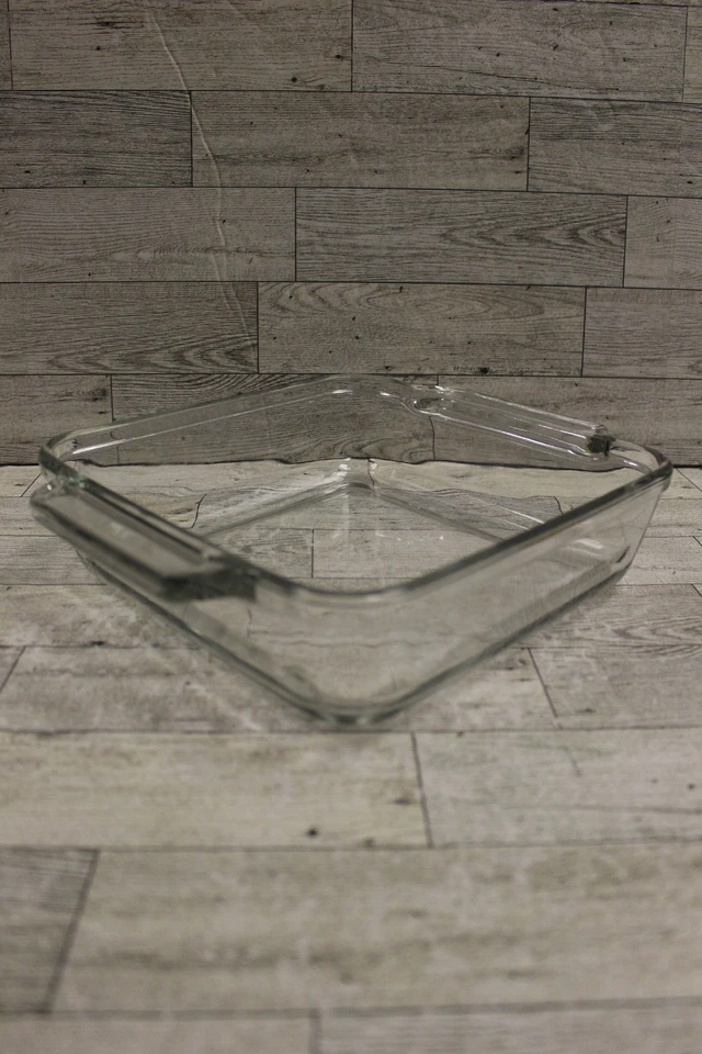 老式 Anchor Hocking 烤箱器皿玻璃方形砂锅烤盘 - 二手 — 第 4/4 张图片