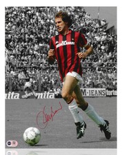 FRANCO BARESI SIGNED AC MILAN LEGEND 14X11 PHOTOGRAPH (ACG CERT AG17705)