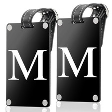 Premium 3-Layer Aluminum Luggage Tags by - Easy to Claim, Laser-Engraved, Pla...