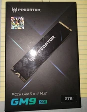 Acer Predator GM9 SSD 2.0TB; PCIe Gen5 X 4M.2; Brand New/Unopened