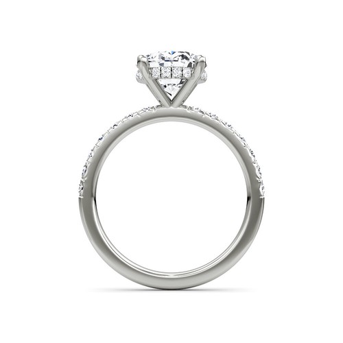 Anillo de compromiso de diamantes VVS2 F ovalado 3,25 quilates creado en laboratorio certificado IGI especial - Imagen 4 de 48