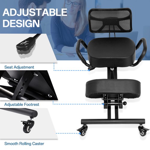Office Chair Ergonomic Kneeling Chair Adjustable Stool for Home and Office - Picture 9 of 14