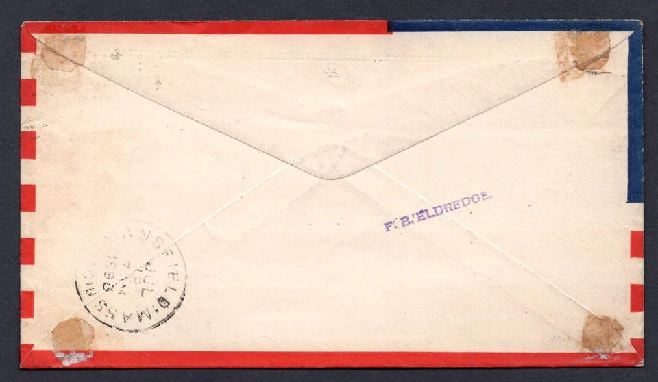 US 1898 PATRIOTIC OLD GLORY WITH 45 STARS BOSTON EARLY OVAL MACHINE CANCEL - Image 2 of 2