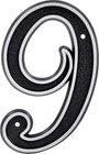 845901 6-Inch Reflective House, Number 9,Black