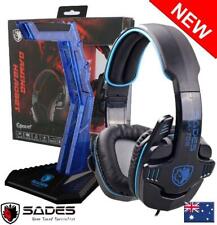 SADES GPOWER SA-708 Stereo PC Headset Headphones Noise Cancel Mic 3.5mm & Stand