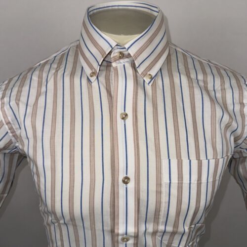 NOS Arrow Sportswear Shirt Striped Miami Vice Mens Medium Vtg 80s Deadstock NEW
