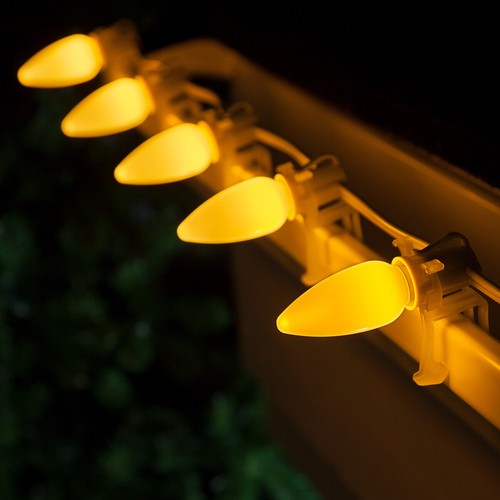 OptiCore C9 Commercial LED Shatterproof Christmas Lights, White Wire 25ft - Picture 85 of 125
