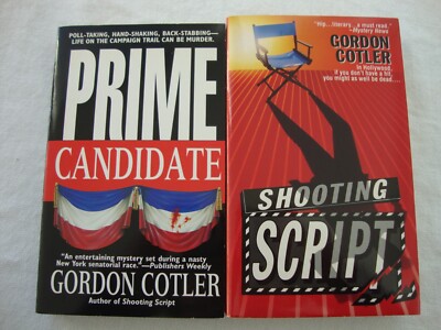 2 new GORDON COTLER pb books MYSTERY paperbacks RARE vintage CANDIDATE, SCRIPT