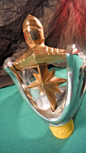 BO26 Lincoln Premier Hood Ornament Vintage Gold Knight 1956 LINCOLN PREMIER CAPRI - Bild 3 von 15