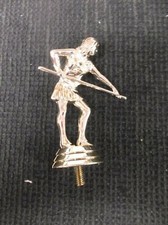 trophy parts lot of 12 gold 4" tall female pool billiards PDU 408-G