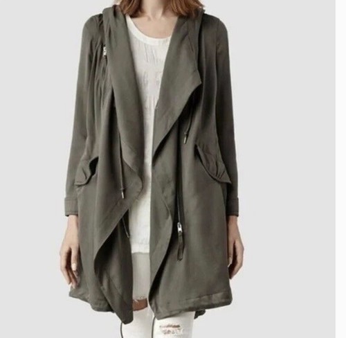 Carolina Belle Montreal Damen 3XL oliv vorne offen Shackit Staubmantel Jacke - Bild 2 von 8