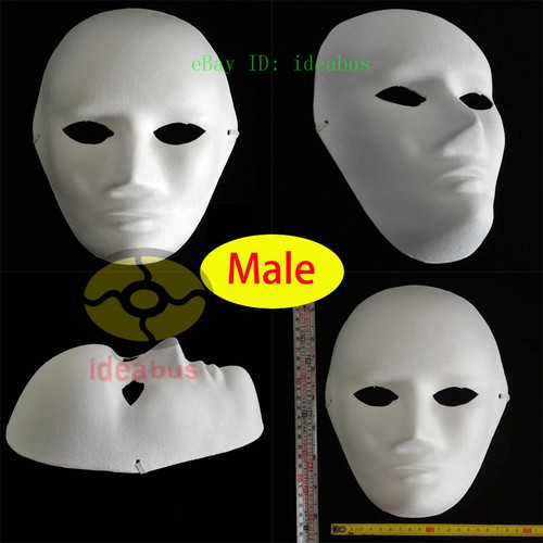 DIY Unpainted Mardi Gras Venetian White Blank Masquerade Paper Pulp Costume Mask - Picture 5 of 50