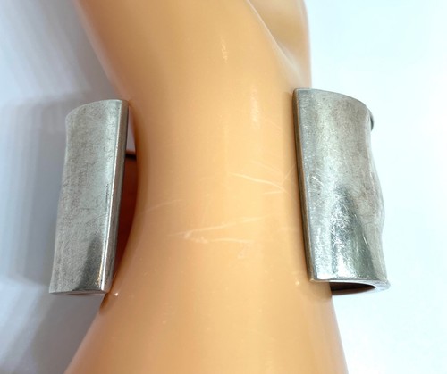 Sterling Silver Weave and textured cuff bracelet 1.5" wide - 89.5g - 2.87 OZT - Bild 3 von 6