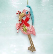 Christmas Pink Flamingo Ornament