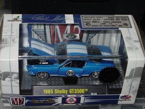 Ford Mustang Shelby GT 350R 1965 máquinas M2 coche coleccionable - azul, sin usar, en paquete - Imagen 2 de 2