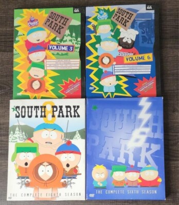 South Park DVDs Lot Of 4 Season 8 Season 6 Volume 6 Volume 3