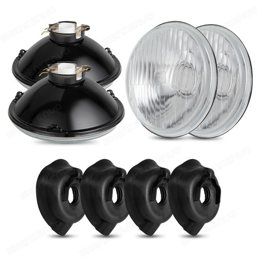 4x 5.75" 5-3/4" Round LED Headlight High-Low Beam Fit For BMW 325i 528i 535i E30 - Picture 11 of 17