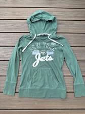 NFL Team Apparel NEW YORK JETS Women's Lightweight Hooded Shirt - Size M