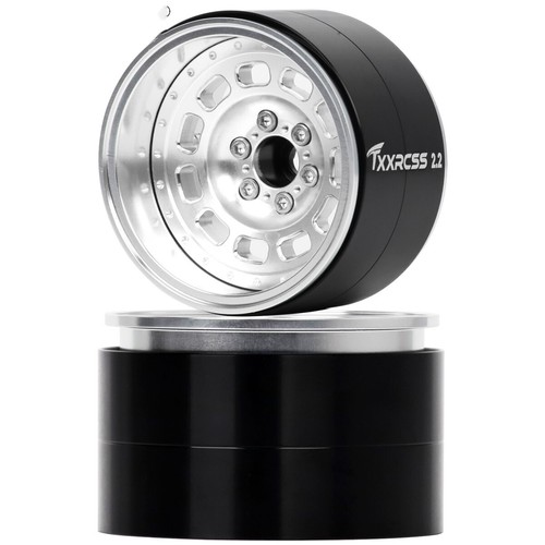 Aluminum 12mm Hex 64mm 2.2inch Wheel Rim For RC1/10Axial SCX10 YETI Traxxas TRX4 - Foto 55 di 58