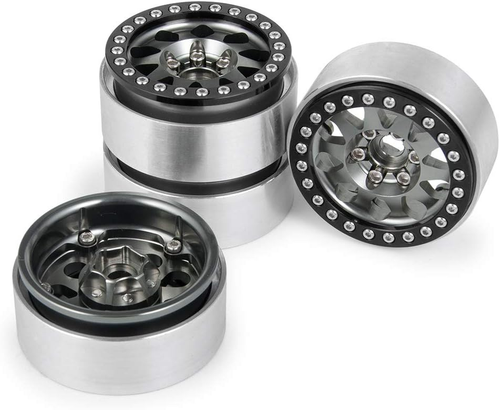 RCLIONS 4Pcs 1.9 Beadlock RC Aluminum Wheels Rims for TRX4,AXAIL SCX10 III AXI03 - Picture 6 of 12