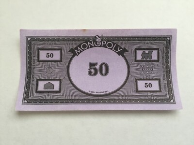 SET X5 BANKNOTEN 50 STÜCK ERSATZTEILE BRETTSPIEL MONOPOLY 2001