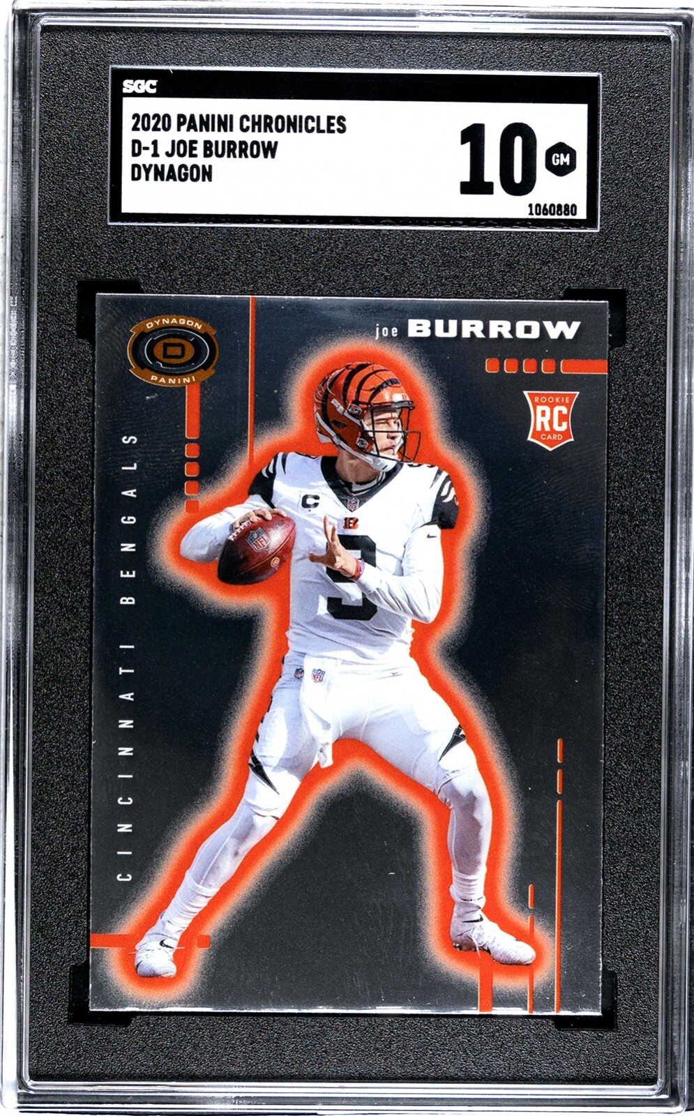 2020 Panini Chronicles Dynagon D-1 Joe Burrow SGC 10 GEM MINT RC