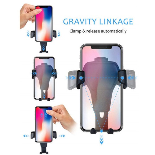 Universal Gravity Car Cell Phone Holder Mount Air Vent Stand For iPhone Samsung - Picture 2 of 11