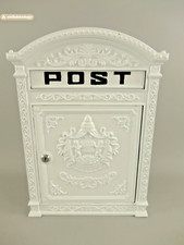 Boîte Aux Lettres En Aluminium, Design Anglais Historique, Avec 2 Clés, Blanc