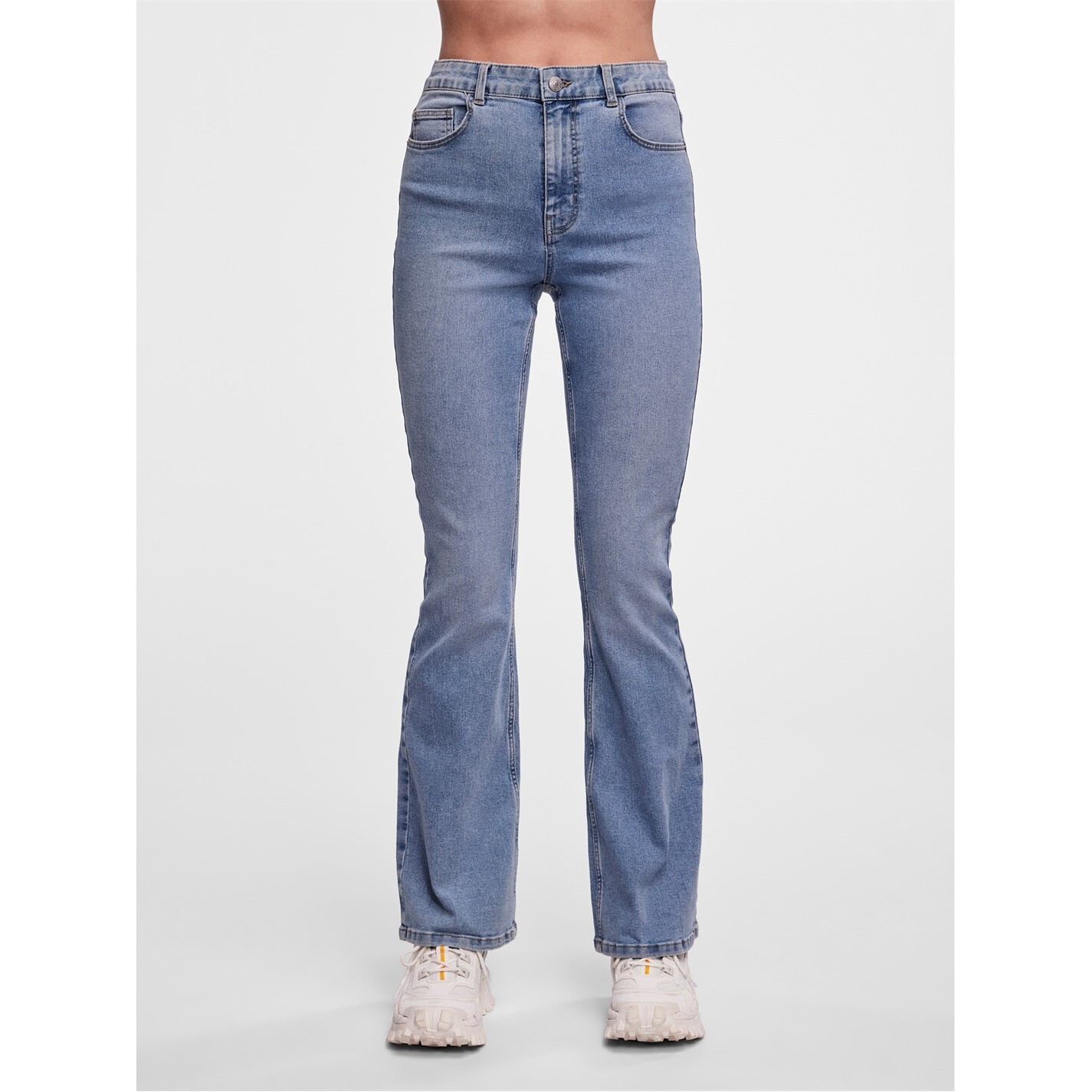 Детали Джинсовый шланг Damen Flrd Hw Unterteil ausgestellt