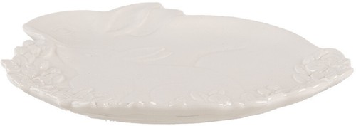 Clayre & Eef 6CE2037 Servierschale Osterdesign 23x24x2 cm Weiß Keramik - Bild 2 von 2