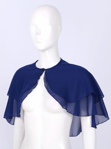Chiffon Stola Schal Festlich Hochzeit Bolero Umschlagtuch Brautkleid Abendkleid - Bild 18 von 53