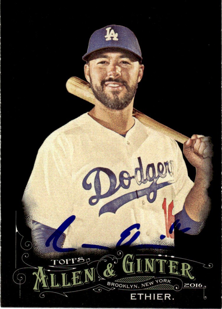 2016 Topps Allen & Ginter X Andre Ethier Auto Los Angeles Dodgers #329 Signed