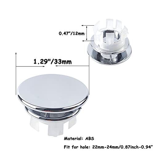 4 Pack Double Layer Sink Basin Overflow Trim Ring Bathroom Hole Cover Caps - Picture 6 of 6