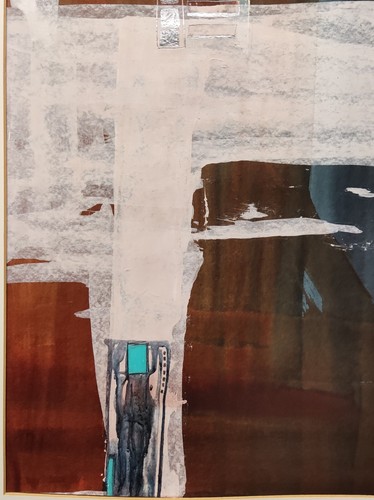 PINTURA MIXTA FIRMADA INDISTINTAMENTE FECHADA '96 DE UNA ESCENA INDUSTRIAL ABSTRACTA - Imagen 16 de 24