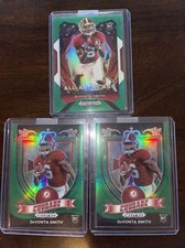 devonta smith 2021 rookie card lot of 3. green prizm. crusade all american eagle