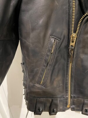 ジャケット・アウター SanFranciscoClothingMaker Leather Jacket SF FASHIONS Mens Genuine Leather Biker Jacket Black