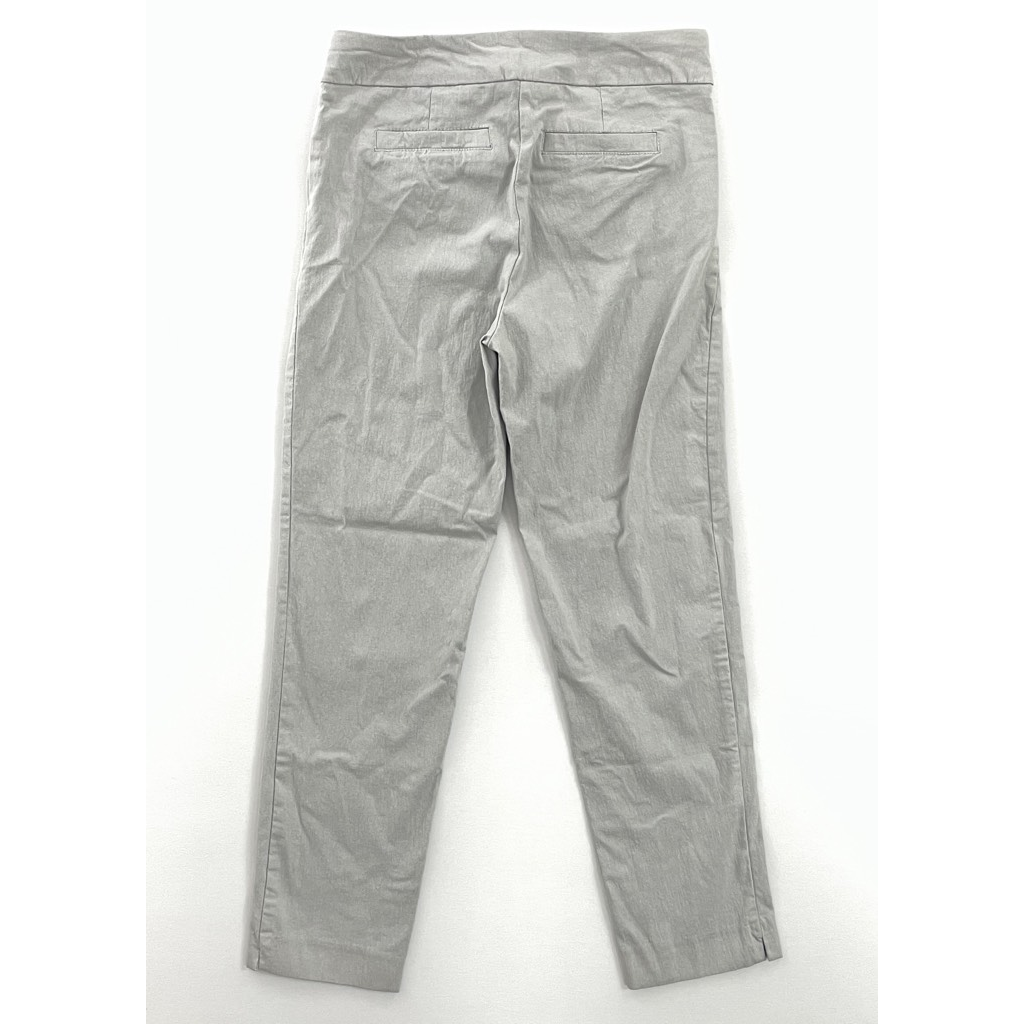 Zac & Rachel Womens Cropped Pants Gray Heathered Mid Rise Stretch 8 eBay