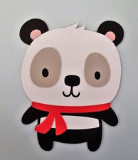 Cute Panda Winter Christmas Die Cut Paper Piecing Scrapbook Embellishment