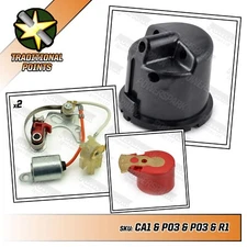 Anglia 105E Lucas 25D 2x Points and Condenser with Distributor Cap and Rotor Arm