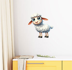 Funny Farm Sheep Wall Art Bedroom Colourful Nursery Decor Vinyl Sticker Decal - Bild 5 von 7