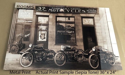 1920s H-D Track Racer Jim Davis: Metal Print-Canvas-FujiFilm Poster 36" x 24"  - Picture 30 of 50