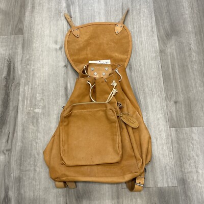 Vintage Czech Real Leather Backpack Shoulder Bag Brown Soft by JURA