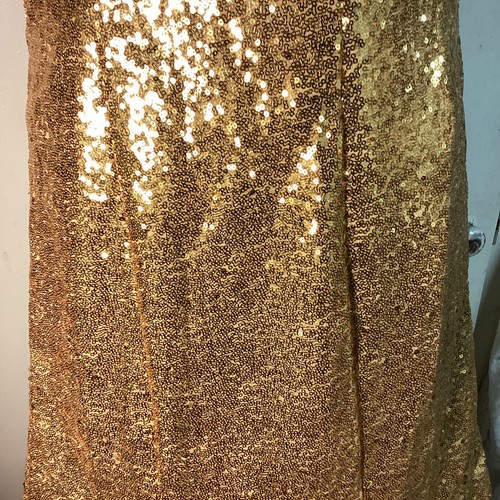 Abito/abito vintage paillettes oro a lunghezza intera - Foto 4 di 11