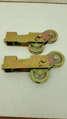 2--Century Hardware 1-1//4/" Tandem Steel End Adjust Sliding Glass Door Rollers