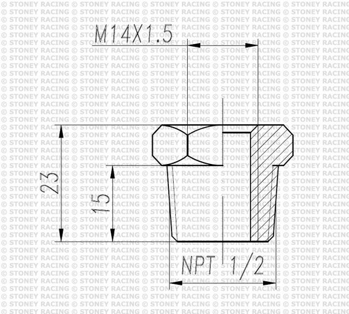 Brass Thread Adapter M14 x 1.5 Female to 1/2" NPT Male Sump Plug Fan Switch - Picture 2 of 2