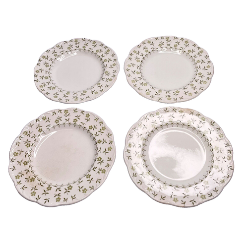Lot of 4 J&G Meakin 7" Plates English Staffordshire Forget-Me-Not bread dessert - Picture 3 of 5