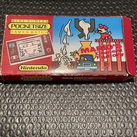 Nintendo Mario's Cement Factory Game & Watch Retro Junk Untested w/ Original Box