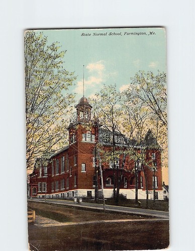 Postkarte State Normal School Farmington Maine