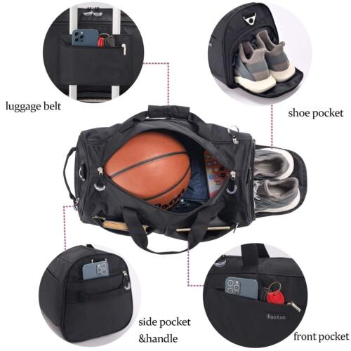 Sports Gym Bag with Shoes Compartment &Wet Pocket Gym Duffel Bag Overnight Ba... - Picture 3 of 7