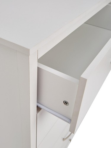 Ely 5 Drawer Chest White Spacious and Stylish Bedroom Storage Solution - Picture 4 of 5